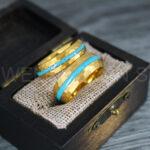 Turquoise Ring, Turquoise Wedding Ring, Turquoise Wedding Band, Turquoise Jewelry - Image 4