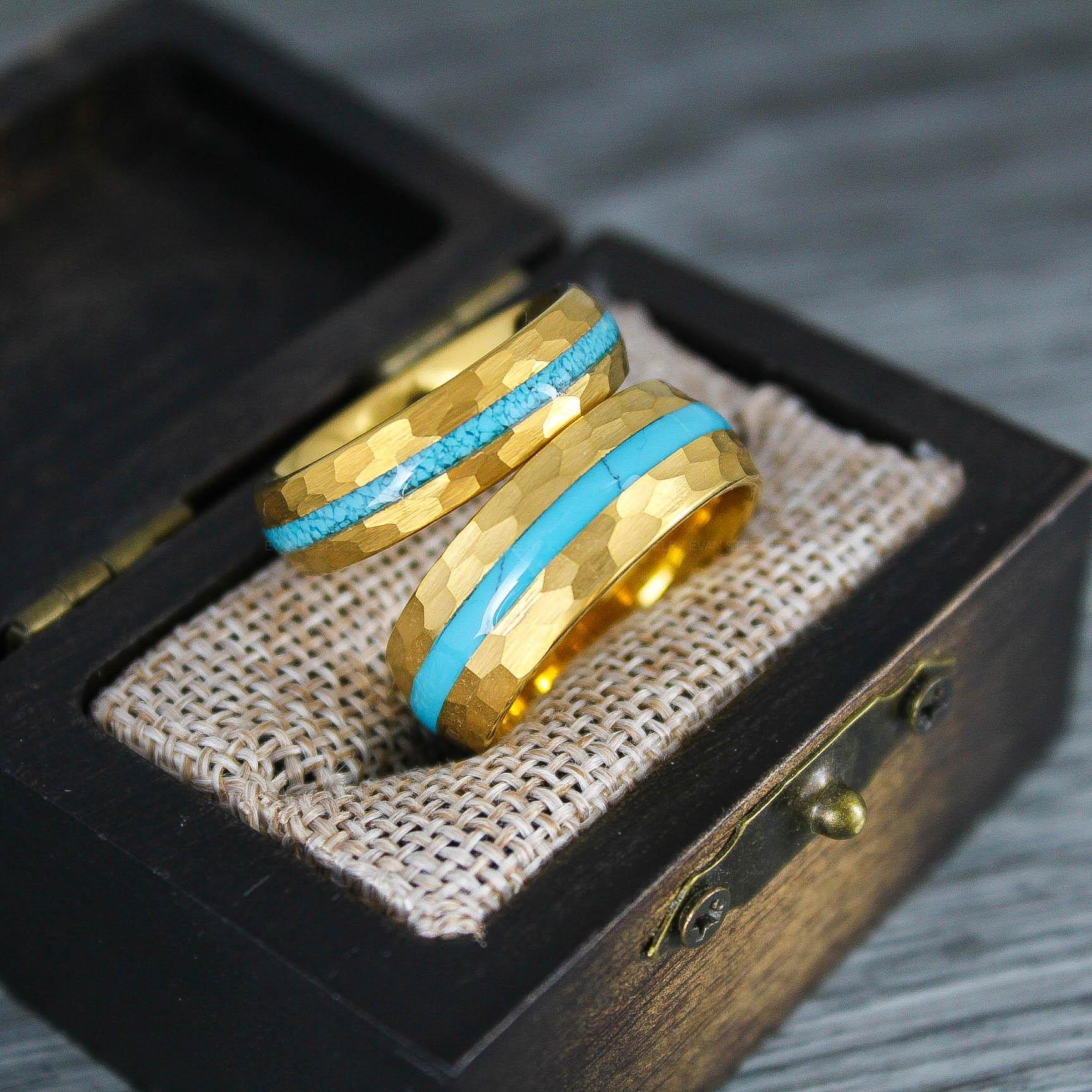 IMG_8275 Turquoise Rings, Turquoise Wedding Rings, Turquoise Wedding Bands, Turquoise Jewelry - Image 1