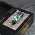 Abalone Shell Ring, Abalone Shell Jewelry, Abalone Shell Wedding Band