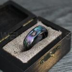 Abalone Shell Ring, Abalone Shell Jewelry, Abalone Shell Wedding Band - Image 5