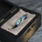 Abalone Shell Ring, Abalone Shell Jewelry, Abalone Shell Wedding Band