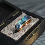 Abalone Shell Ring, Abalone Shell Jewelry, Abalone Shell Wedding Band