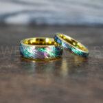 Abalone Shell Rings, Couple Rings, Abalone Shell Jewelry, Abalone Shell Wedding Bands - Image 4