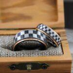 Racing Ring, Car Racing Ring, 3 Piece Couple Set Tungsten Bands, Matching Rings, Couple Ring Set, Couple Rings, Couple Jewelry, Black Rings - Image 4