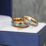 Antler Wedding Rings, Rose Gold Wedding Bands, Rose Gold Wedding Rings, Deer Antler Rings, Hunting Jewelry, Deer Antler Wedding Bands