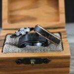 Couple Rings, Couple Wedding Bands, Matching Couple Rings, 3 Piece Wedding Ring Set, Black Wedding Rings, Black Wedding Bands, Bridal Rings