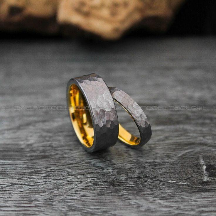 c94036d9fc74e19b3fde39b2d7b0dba7 Hammered Rings, Hammered Wedding Rings, Silver Wedding Rings, Silver Wedding Bands, Couple Rings, Gold Wedding Bands, Gold Wedding Rings - Image 1
