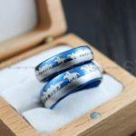 Cowboys Rings, Couple Rings, Mustang Rings, Blue Horse Rings, Equestrian Jewelry, Blue Tungsten Bands, Cowboys Ring, Cowboys Wedding Ring - Image 8