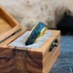 Orion Nebula Ring, Galaxy Ring, Opal Ring, Gold Opal Ring, Yellow Gold Tungsten Ring Opal Wedding Ring, Opal Wedding Ring, Gold Wedding Band - Image 6