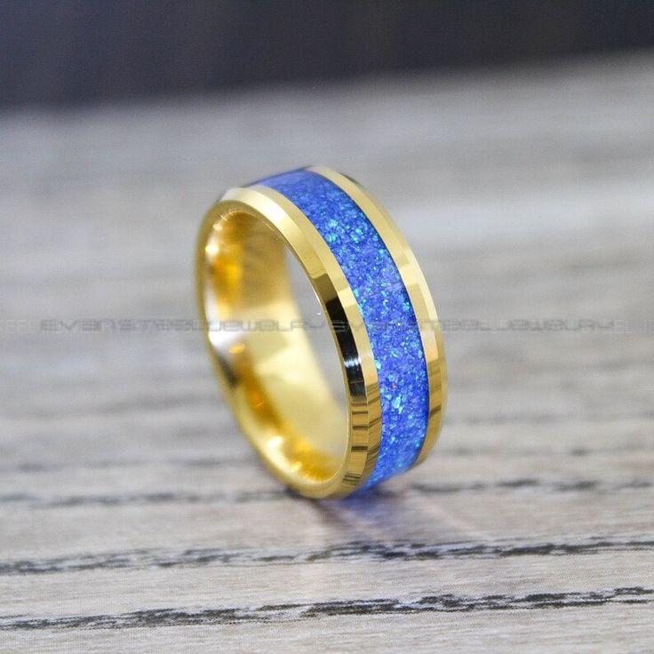 d04c7bc4731497eac49e8e3c907e5b20 Orion Nebula Rings, Galaxy Rings, Opal Rings, Gold Opal Rings, Gold Tungsten Rings, Gold Wedding Rings, Gold Wedding Ring, Gold Wedding Bands - Image 1