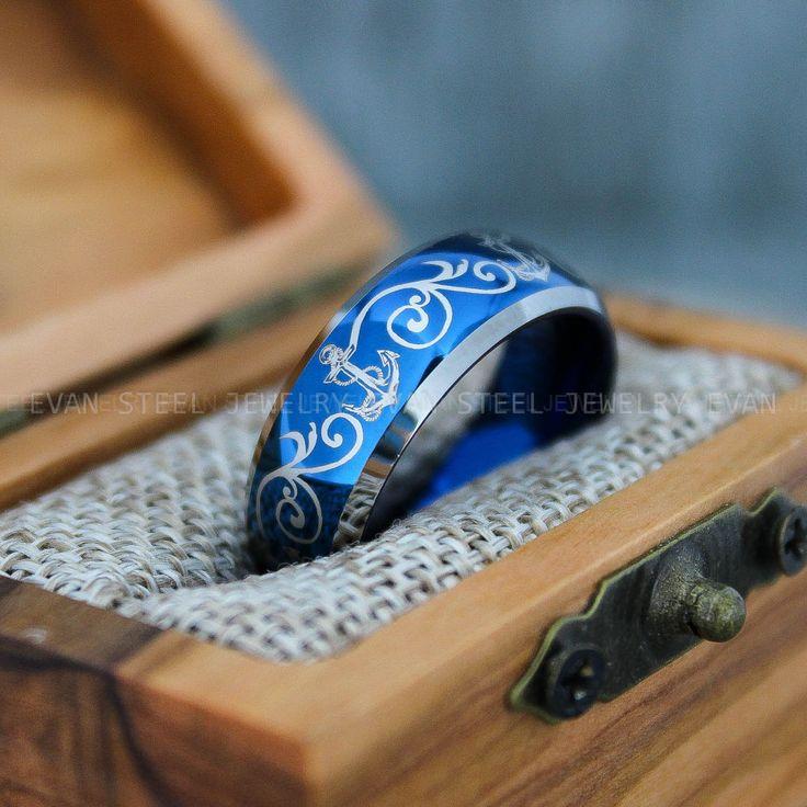 d9d672703c25f89236d0c2dd6bcbfb6b Anchor Ring, Nautical Scandinavian Jewelry, Vikings Ring, Anchor Wedding Ring, Nautical Jewelry - Image 1
