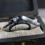 Couple Rings, Couple Wedding Rings, 3 Piece Couple Set Black Tungsten Bands, 4mm Couple Wedding Bands, Matching Couple Rings Couple Jewelry