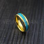 Turquoise Rings, Turquoise Wedding Rings, Turquoise Wedding Bands, Turquoise Jewelry - Image 4