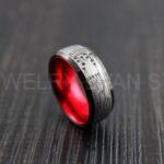 Gamer Rings, Circuit Board Rings, 2 Piece Couple Set Black Tungsten Bands Circuit Board Pattern, Gamer Wedding Rings, Couple Wedding Bands - Image 4