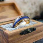 Orion Nebula Ring, Galaxy Ring, Opal Ring, Blue Opal Ring, Rose Gold Tungsten Ring, Opal Wedding Ring, Rose Gold Opal Wedding Ring Gold Ring - Image 4