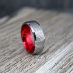 Couple Rings, Vikings Rings, Viking Runes Rings, Nordic Jewelry, Norsemen Rings, Nordic Runes Rings, Silver Wedding Bands, Red Wedding Rings - Image 4