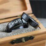 Mjolnir Rings, Vikings Rings, Viking Runes Rings, Norsemen Rings, Nordic Runes Rings, Black Tungsten Bands, Black Wedding Rings, Black Wedding Bands - Image 6