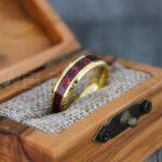 Gold Wedding Ring, Gold Wedding Band, Red Dragon Ring, Vikings Ring, Norseman Ring, Viking Wedding Band, 6mm Gold Wedding Band, Dragon Ring - Image 5