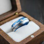 Cowboys Rings, Couple Rings, Mustang Rings, Blue Horse Rings, Equestrian Jewelry, Blue Tungsten Bands, Cowboys Ring, Cowboys Wedding Ring - Image 9