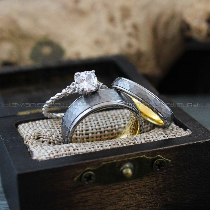 ff24352c6a30c5e053de2134602cd44f Hammered Rings, Hammered Wedding Rings, Silver Wedding Rings, Silver Wedding Bands, Couple Rings, Gold Wedding Bands, Gold Wedding Rings - Image 1