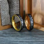 Til Valhalla Rings, Vikings Rings, Couple Set Vikings Rings, Norsemen Rings, Nordic Runes Rings