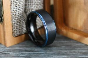 Black Wedding Ring, Black Wedding Band, Black Tungsten Wedding Ring