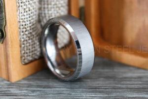Silver Wedding Band, Silver Wedding Ring, Silver Tungsten Ring