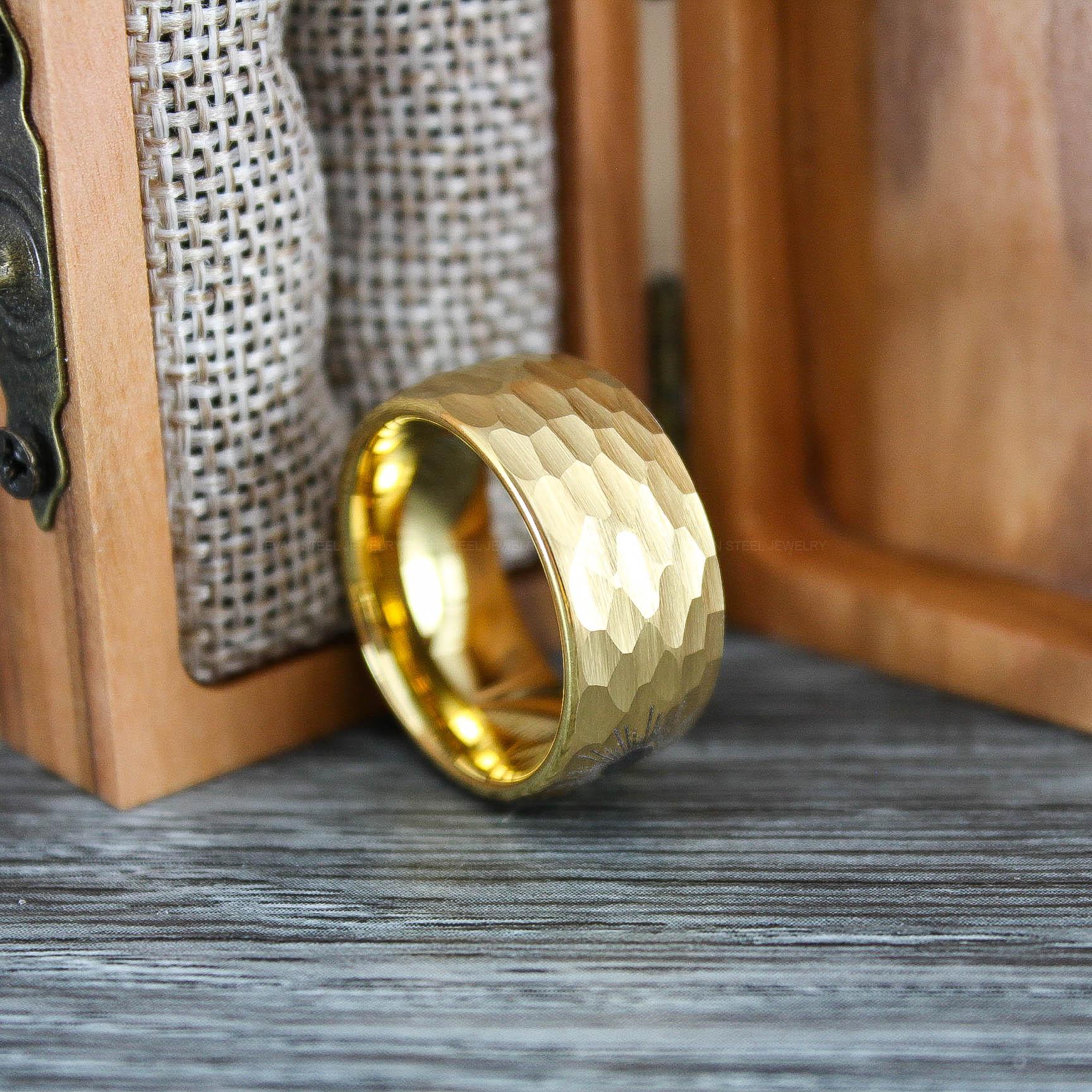 IMG_0706 Hammered Ring, Hammered Wedding Ring, Gold Wedding Band, Gold Wedding Ring - Image 1