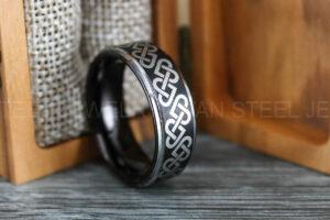 Knotted Hearts Ring, Heart Knott Ring, Love Knot Ring, Irish Wedding Band