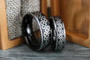 Knotted Hearts Rings, Couple Rings, Heart Knott Rings, Love Knot Rings, Irish Wedding Bands
