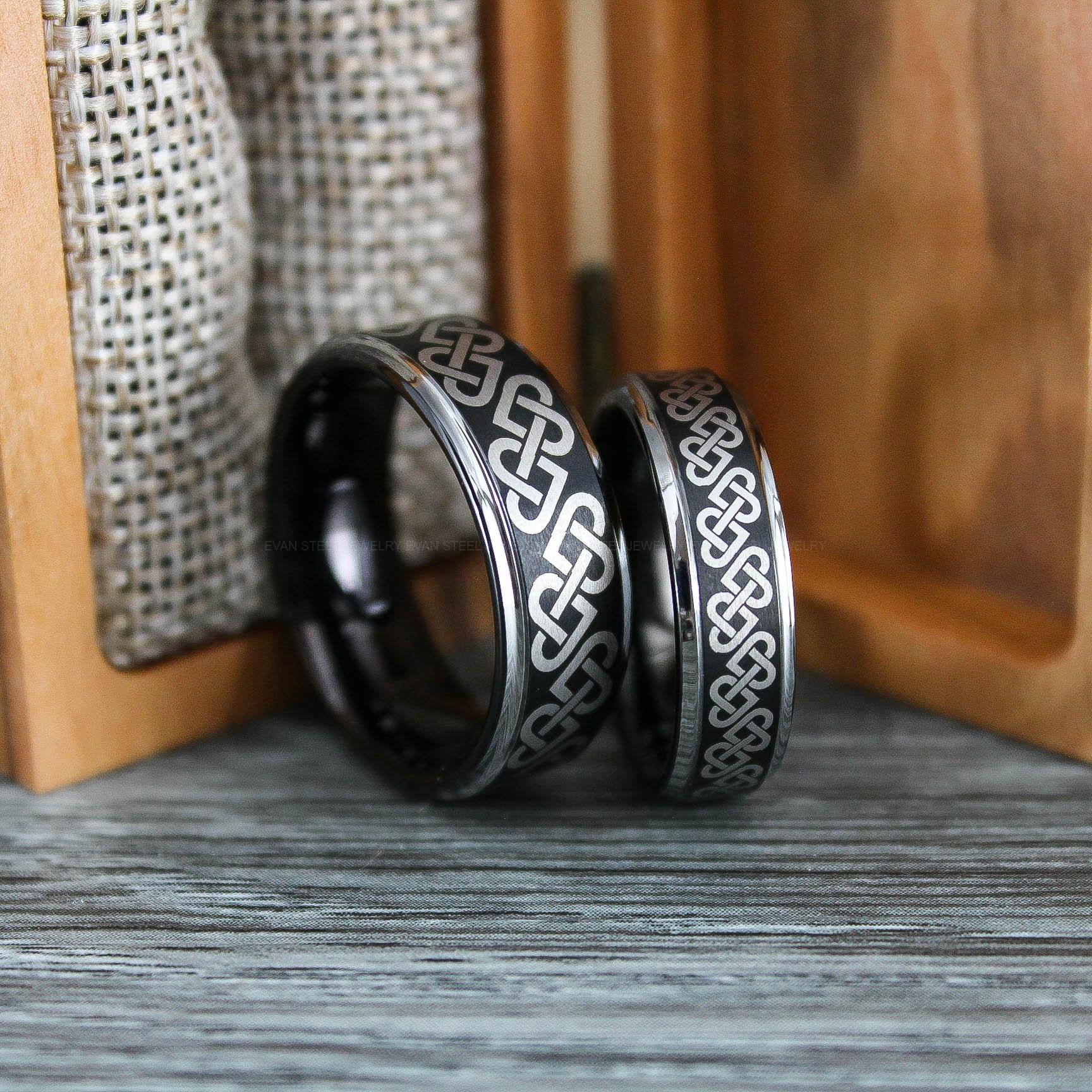 IMG_0713 Knotted Hearts Rings, Couple Rings, Heart Knott Rings, Love Knot Rings, Irish Wedding Bands - Image 1