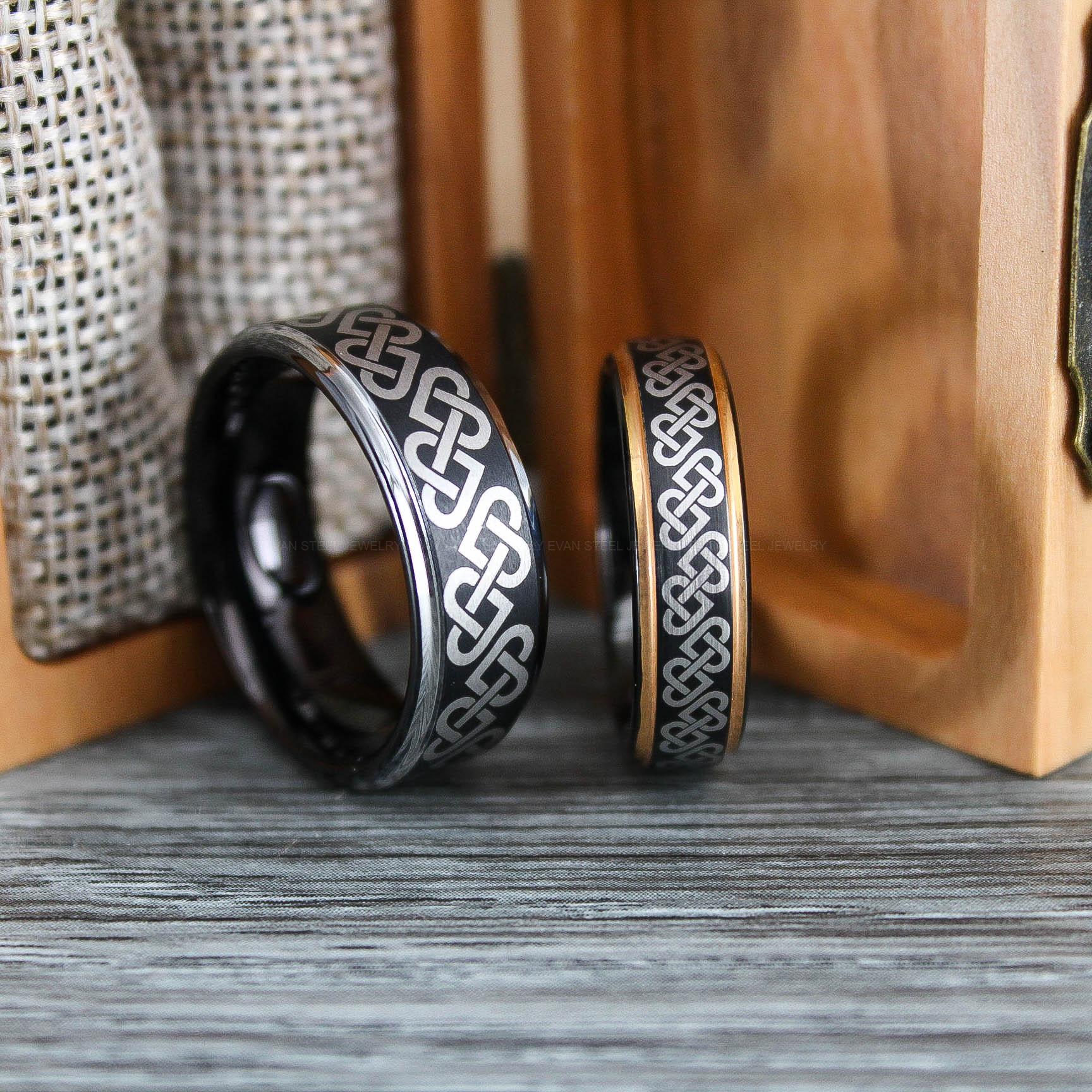 IMG_0714 Knotted Hearts Rings, Couple Rings, Heart Knott Rings, Love Knot Rings, Irish Wedding Bands - Image 1