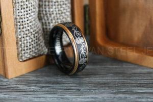 Hand of Fatima Ring, Hamsa Ring, Hamsa Wedding Band, Hamsa Wedding Ring