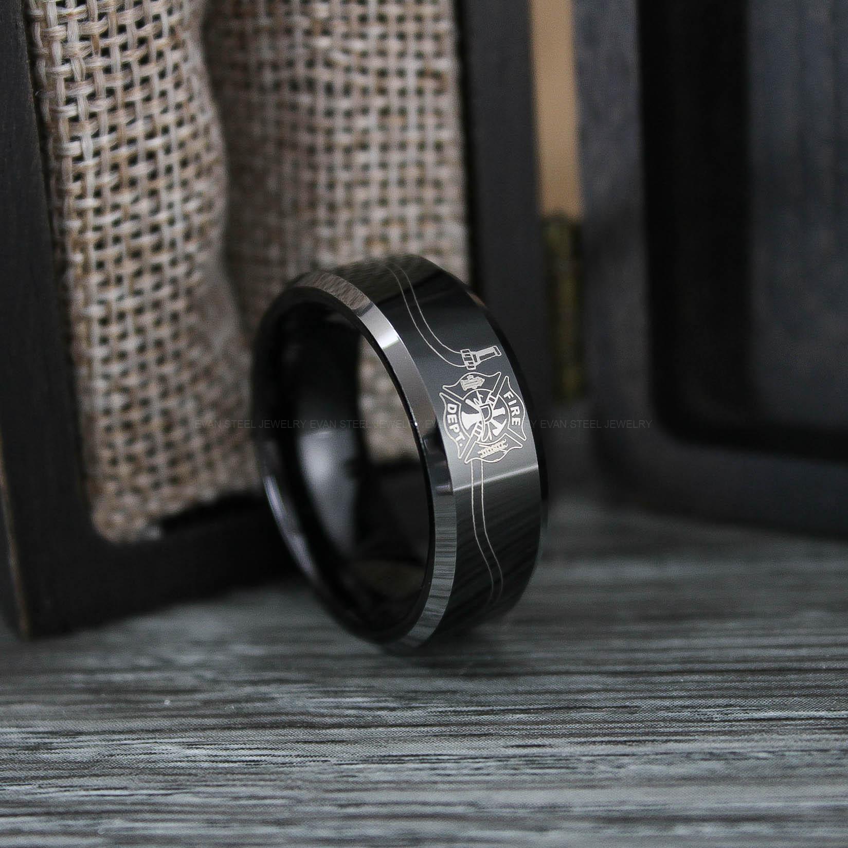 IMG_0726 Fire Department Ring, Fireman Wedding Band, Firefighter Ring, Firefighter Jewelry, Fireman Jewelry - Image 1