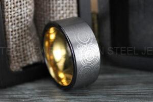 Gallifreyan Ring, Gallifreyan Wedding Ring, Gallifreyan Wedding Band, Gallifreyan Jewelry
