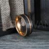 Hammered Ring, Hammered Wedding Ring, Rose Gold Wedding Band, Black Wedding Ring