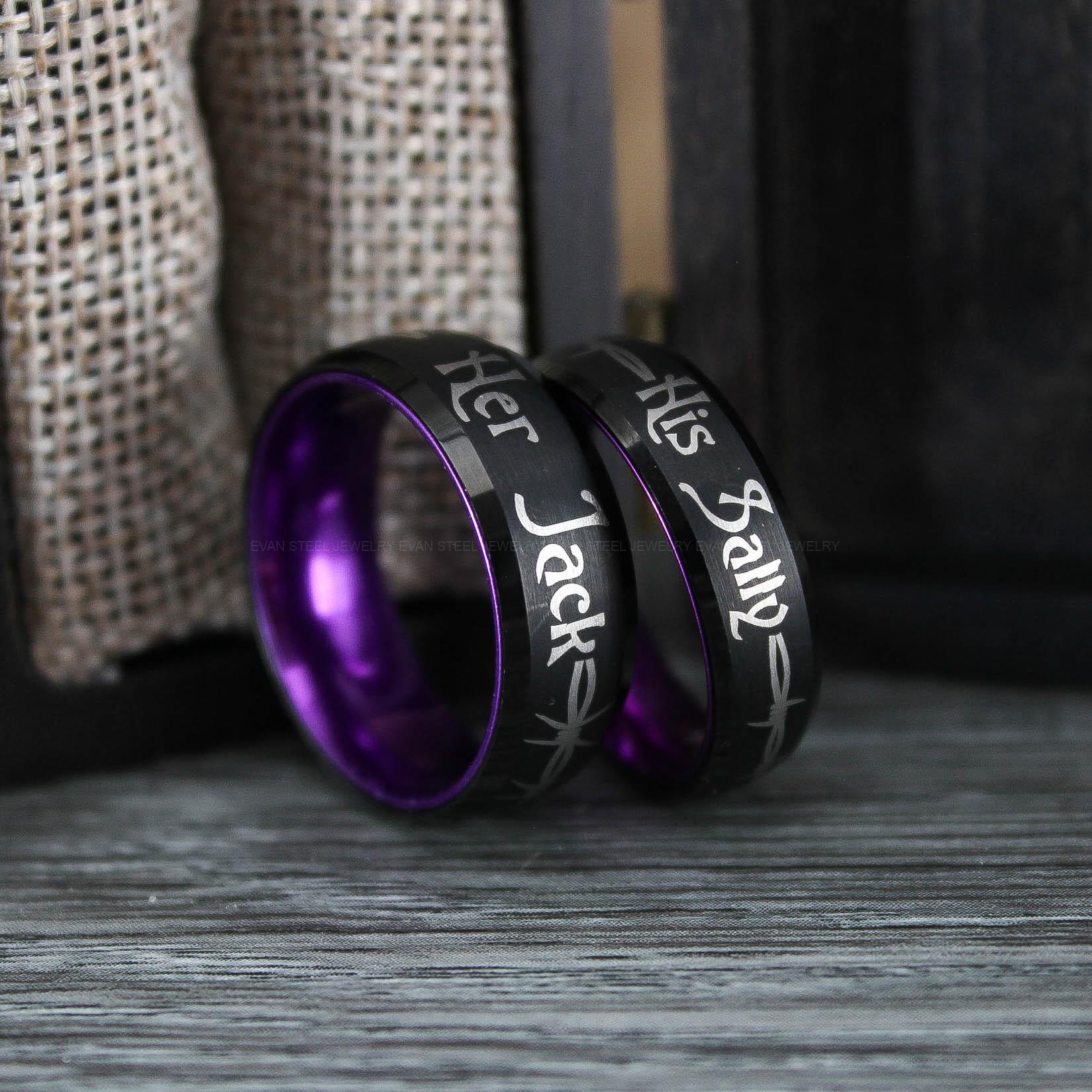 IMG_0733 Jack and Sally Rings, Jack and Sally Wedding Bands, Couple Rings, Jack and Sally Wedding Rings - Image 1