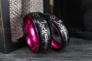 Jack and Sally Rings, Jack and Sally Wedding Bands, Couple Rings, Jack and Sally Wedding Rings