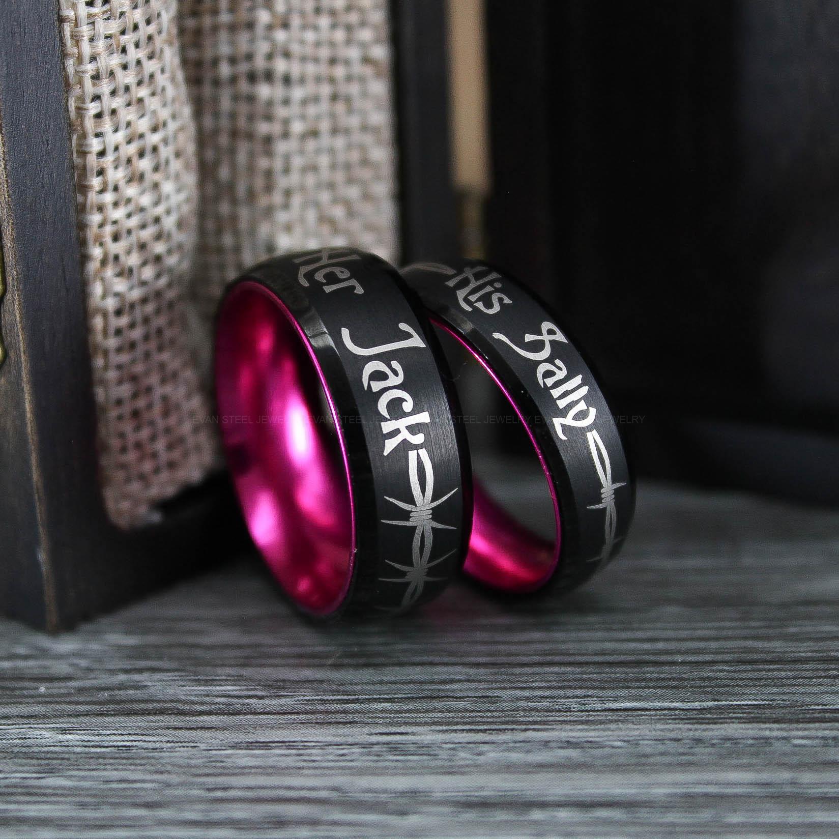 IMG_0734 Jack and Sally Rings, Jack and Sally Wedding Bands, Couple Rings, Jack and Sally Wedding Rings - Image 1