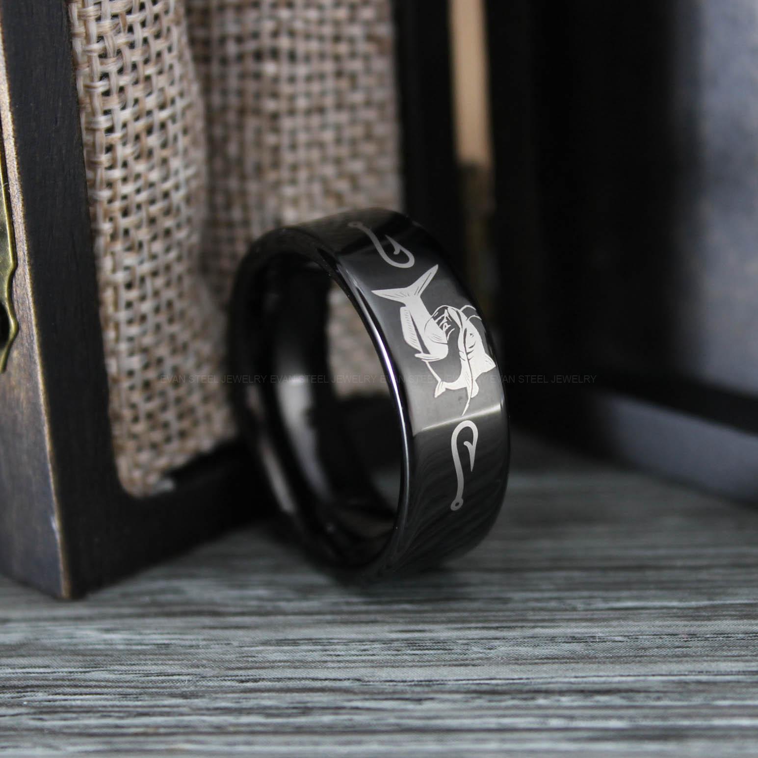 IMG_0735 Catfish Ring, Catfish Jewelry, Fishing Ring, Fisherman Ring, Catfish Wedding Ring, Hunting Ring, Fish Hooks Ring - Image 1