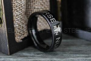 Nurse Ring, Registered Nurse Ring, RN Jewelry, Nurse Jewelry, Black Wedding Ring, Nurse Ring, Nurse Wedding Band, Medical Jewelry