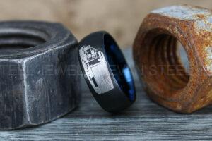 Truck Driver Ring, Trucker Ring, Tractor Trailer Ring, Trucker Life Ring, Trucker Jewelry, Truck Driver Wedding Band