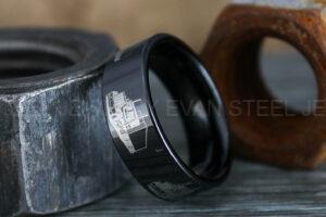 Truck Driver Ring, Trucker Ring, Tractor Trailer Ring, Trucker Life Ring, Trucker Jewelry, Truck Driver Wedding Band