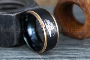 Truck Driver Ring, Trucker Ring, Tractor Trailer Ring, Trucker Life Ring, Trucker Jewelry, Truck Driver Wedding Band