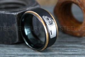 Truck Driver Ring, Trucker Ring, Tractor Trailer Ring, Trucker Life Ring, Trucker Jewelry, Truck Driver Wedding Band