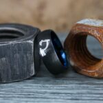 Backhoe Ring, Excavator Ring, Tractor Ring, Construction Machinery Ring, Backhoe Jewelry, Excavation Machinery Ring, Bulldozer Ring, Black Tungsten Wedding Ring, Black Tungsten Ring