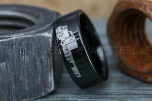 Truck Driver Ring, Trucker Ring, Tractor Trailer Ring, Trucker Life Ring, Trucker Jewelry, Truck Driver Wedding Band
