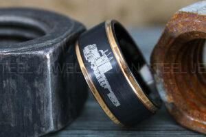 Truck Driver Ring, Trucker Ring, Tractor Trailer Ring, Trucker Life Ring, Trucker Jewelry, Truck Driver Wedding Band