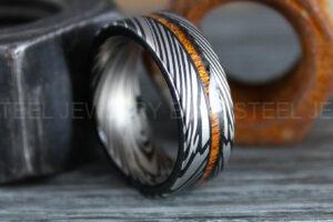 Damascus Steel Ring, Damascus Steel Wedding Ring, Damascus Steel Wedding Band