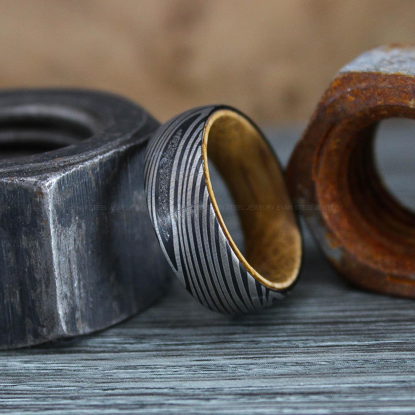 IMG_0830 Damascus Steel Ring, Damascus Steel Wedding Ring, Damascus Steel Wedding Band - Image 1